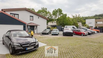 Exklusives Einfamilienhaus mit vielseitig nutzbarer Gewerbehalle in Bretten-Gölshausen!