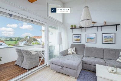 Moderne, stilvolle 2-Zimmer-Dachgeschosswohnung mit Südbalkon & herrlich freiem Blick in Strandnähe