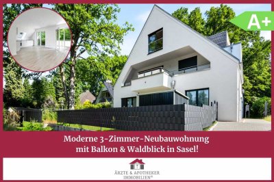 Moderne 3-Zimmer-Neubauwohnung mit Balkon & Waldblick!