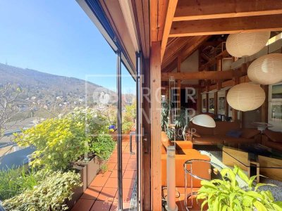 Exklusive Architekten-Maisonette mit zusätzlicher Einheit & Neckarblick – 2 Wohnungen, ein Preis !!