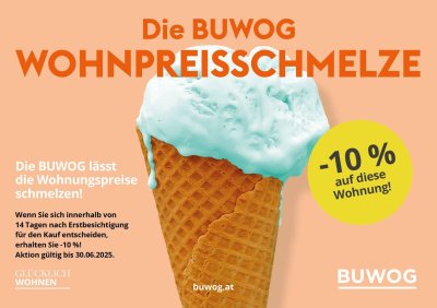 -10% BUWOG WOHNPREISSCHMELZE! PROVISIONSFREI! BASTLERHIT - 3-ZIMMER WOHNUNG MIT LOGGIA!