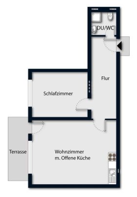 Souterrainwohnung mit Terrasse