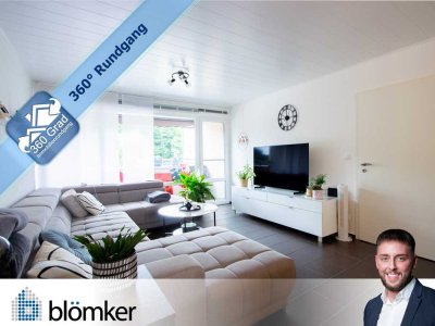 Blömker! Moderne 2,5-Raum Wohnung mit Einbauküche und Balkon angrenzend zum Feld in GLA-Rentfort!