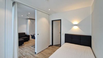 Möblierte Wohnung ab sofort - 2 Zimmer, Spülmaschine, Balkon - für 1 Person