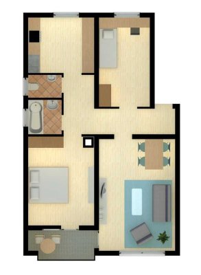 3-Zimmerwohnung mit Balkon, Keller u. Stellplatz zu vermieten