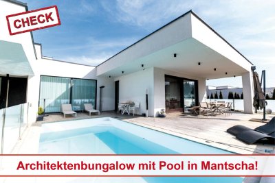 Ruhelage! Hochwertige Architektenvilla mit Pool in Mantscha!