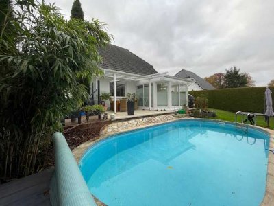 Ein Paradies für Familien! Haus + Wintergarten + beheizb. Pool! Im Seebad Viertel + 100m z. Kalksee