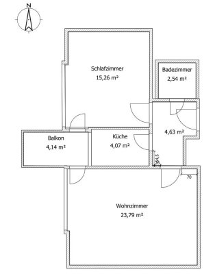 Exklusive, sanierte 2-Zimmer-Wohnung mit geh. Innenausstattung mit Balkon in München Schwabing-West