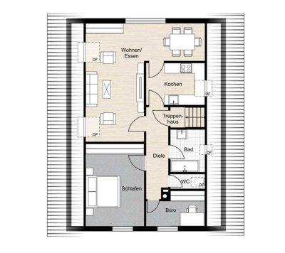 Geschmackvolle 3-Zimmer-Dachgeschosswohnung in Rutesheim