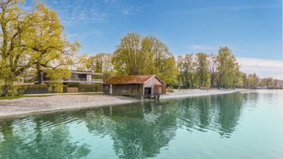 BADEHÜTTE BOOTSHAUS AM AMMERSEE MIT BOOTSLEGEPLATZ & PRIVATGARTEN