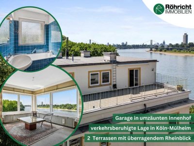 Exklusive Penthouse-Wohnung in denkmalgeschützter Villa mit traumhaftem Rheinblick