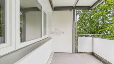 3. OG: Charmante 2-Zi.-Whg. mit XXL-Balkon, sep. Küche und TG-Einzelstellplatz sucht neuen Mieter!