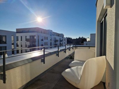 2-Zi.-Wohnung mit Dachterrasse, Einbauküche und 2 Stellplätzen