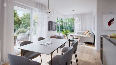 *** Altersgerechte 3-Zimmer-Terrassenwohnung mit großer Süd-West-Terrasse und Garten ***