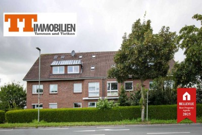 TT bietet an: Helle 2-Zimmer-Wohnung mit Garage in gepflegtem 6-Parteien-Haus in Wilhelmshaven