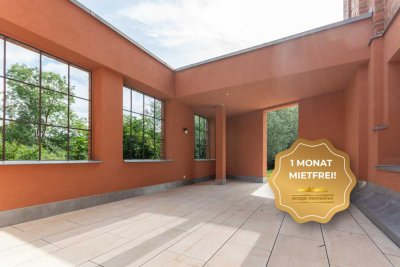 1 Monat kaltmietfrei | Ruheoase mit Terrasse und Atrium | Gäste-WC | Parkett | Stellplatz