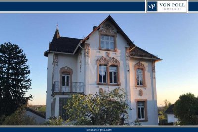 Denkmalgeschützte Jugendstilvilla in Höhr-Grenzhausen mit Blicklage und Garagen