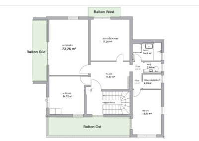3-Zimmer Wohnung mit drei Balkonen in Mittenwald