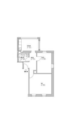 Charmante, helle 2 Zimmer Wohnung mit großer Küche