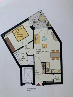 Zwei Zimmer Wohnung in zentraler Lage in Buchholz