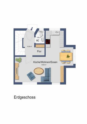 � Attraktive Doppelhaushälfte mit kleinem Garten in München-Waldperlach
