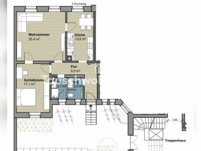 Tauschwohnung: Frisch renovierter Altbau, 3.80m Decken, Hinterhofeingang