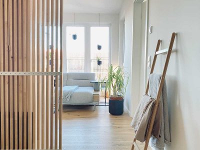 108qm Penthouse • 4 Raum Wohnung mit Spreeblick • 180 Grad 45qm Dachterrasse • möbliert Berlin BER
