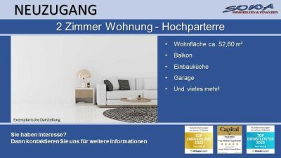 Gut geschnittene 2 Zimmer Wohnung im Erdgeschoss - Hochparterre mit Balkon - Ein Objekt von Ihrem...