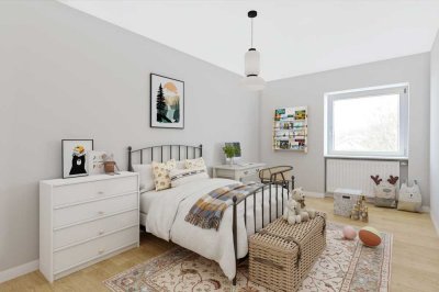 Teilsanierte 3-Zimmer-Wohnung mit Balkon & direktem Gartenzugang – Komfortables Wohnen mit Stil