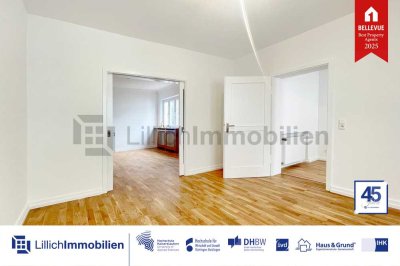 Sanierte 3-Zimmer-Wohnung mit ca. 60 m². Tageslichtbad & separate Toilette.