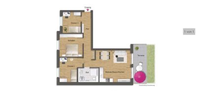 Erstbezug im Neubau: 4-Zimmer EG mit großem Garten, Ladenburg Nordstadt