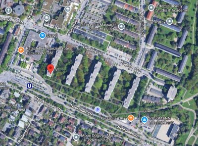 gut geschnittene 2,5-Zimmerwohnung 69 qm U-Bahn vor der Tür