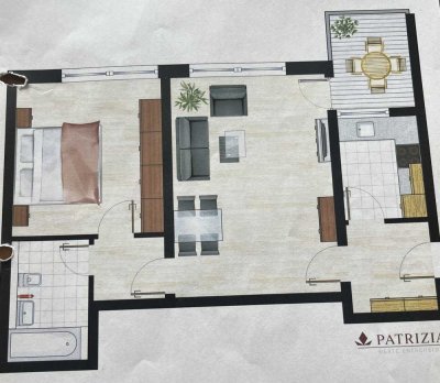 Stilvolle 2-Zimmer-Wohnung mit gehobener Innenausstattung mit EBK in GERMERING