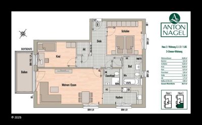 Helle, barrierefreie 3-Zimmerwohnung, 84m2, mit EBK