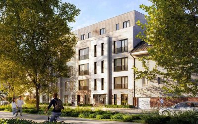 Citylife pur: Neubau-Studio mit bodentiefen Fenstern