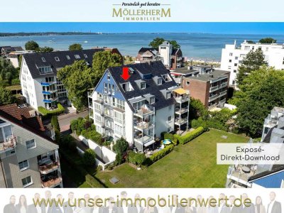 Strandnahe Maisonette-Wohnung mit kleinem seitlichen Meerblick- Ferienfeeling auf zwei Ebenen