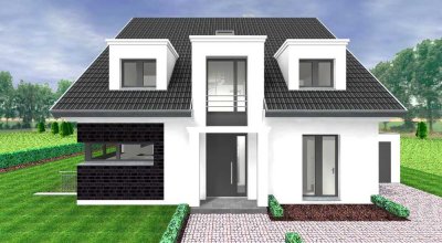 Düsseldorf-Wittlaer,  1a-Lage, moderne freistehende  Villa, Südlage, zwei Garagen