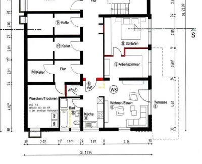 Erstbezug nach Kernsanierung mit Terrasse und Einbauküche: Stilvolle 2,5-Zimmer-Souterrain-Wohnung