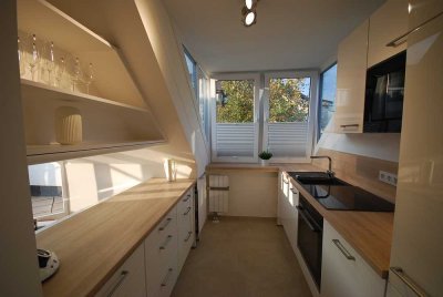 Luxuriöses 2-Zi Penthouse in Bogenhausen, teilmöbliert, kernsaniert 2021+2024 / S8 / 15m² Hobbyraum