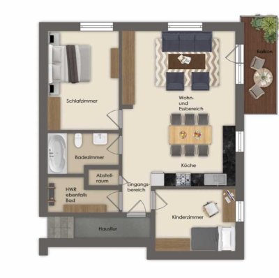 Attraktive 3,5-Zimmer-Wohnung mit Balkon in Kamp-Lintfort