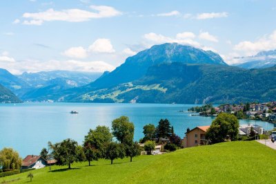 Haus mit Seeblick und Gartenpool auf der Sonnenseite des Achensees