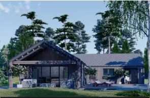 Fertighaus aus Holz (isoliert) 130 m² Wohnfläche