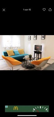 Geräumige 1-Zimmer-Wohnung voll mobiliert mit Terasse zur Miete in der Tübinger Straße, Echterdingen