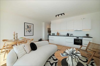 Neubau: 3 Zimmer mit Südbalkon, Nordblick & moderner Einbauküche – ruhig & sonnig