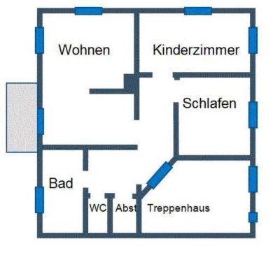 3,5Zimmer-Wohnung mit Balkon, Stellplatz & Garage in Stetten u. H.