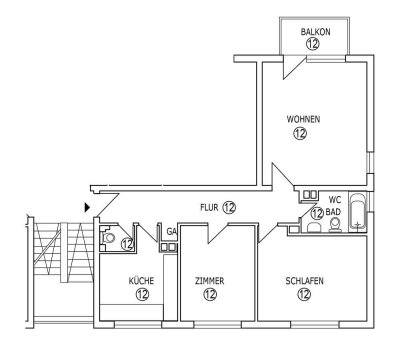 3-Zimmer-Wohnung mit Balkon in Hanau