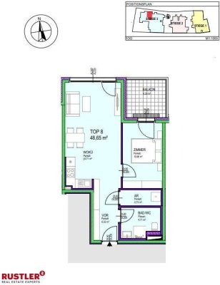 Wohnen beim Stadtmauer Park | Ruhige 2-Zimmerwohnung mit Balkon