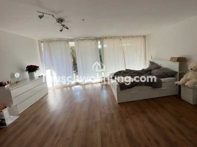 Tauschwohnung: Geräumige 1 Zi Wohnung mit Terrasse gegen größere Wohnung