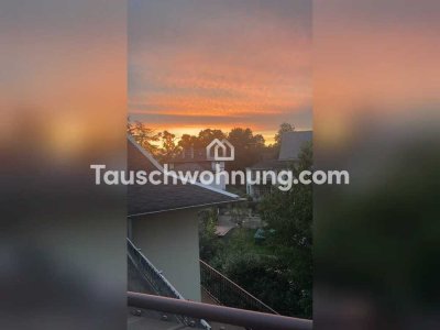 Tauschwohnung: Dachgeschosswohnung mit zwei Terrassen an der Heide
