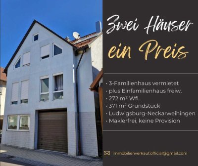 Doppeltes Immobilienpaket - 3-FH & EFH in Ludwigsburg